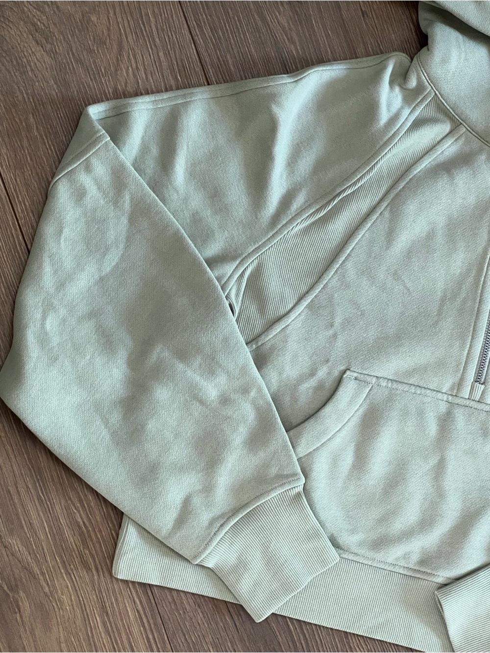 NWT Lululemon Scuba Oversized Half-Zip Hoodie - Fog Green - XS/S - Picture 3 of 5